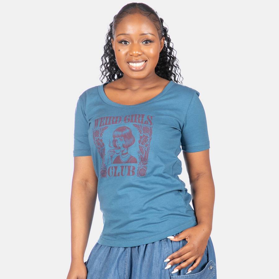 Ladies' Weird Girls Club T-Shirt - Blue