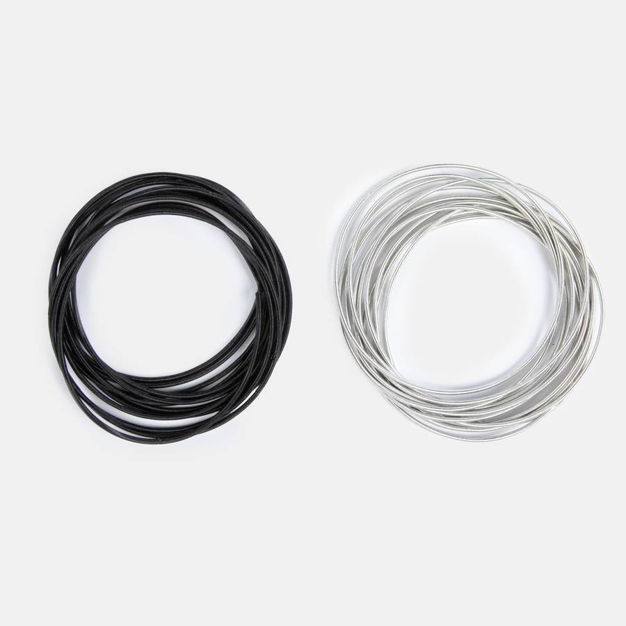 Unisex Spring Bracelet x 13 - Black