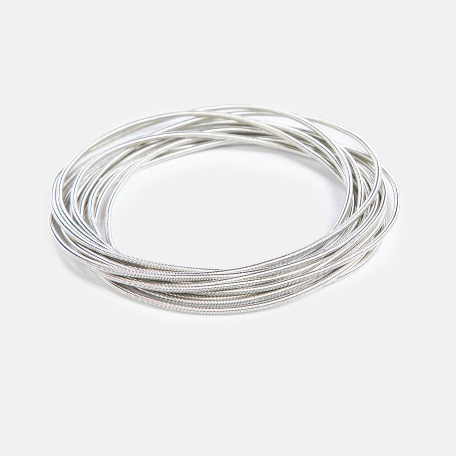 Unisex Spring Bracelet x 13 - Silver