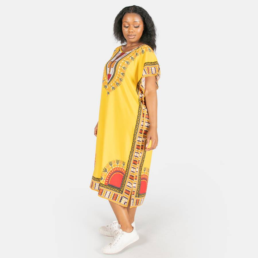 Ladies' Slim fit Kaftan - Yellow
