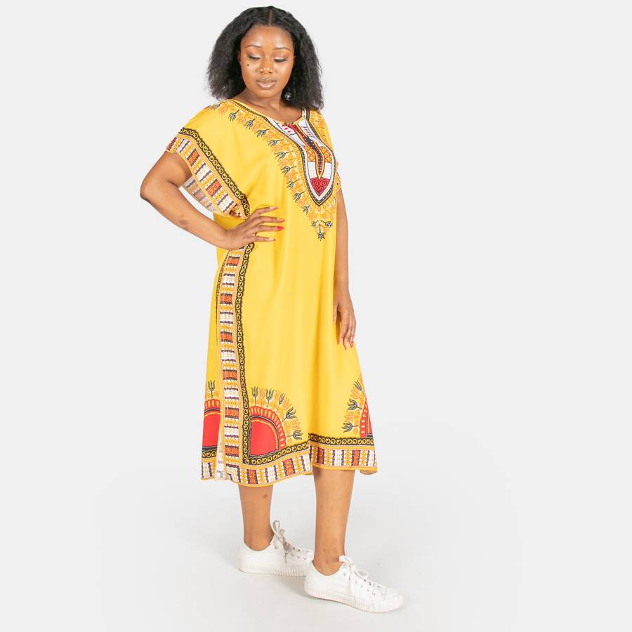 Ladies' Slim fit Kaftan - Yellow