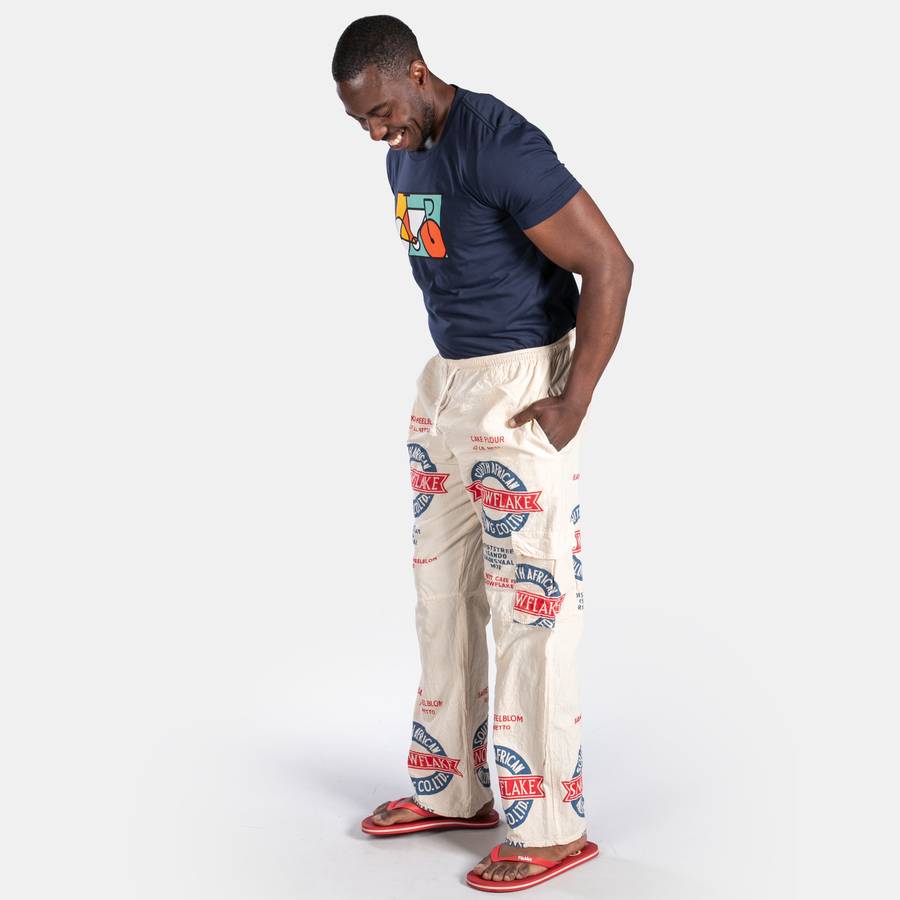 Uniquely South African Unisex Snowflake Bag Cargo Pants