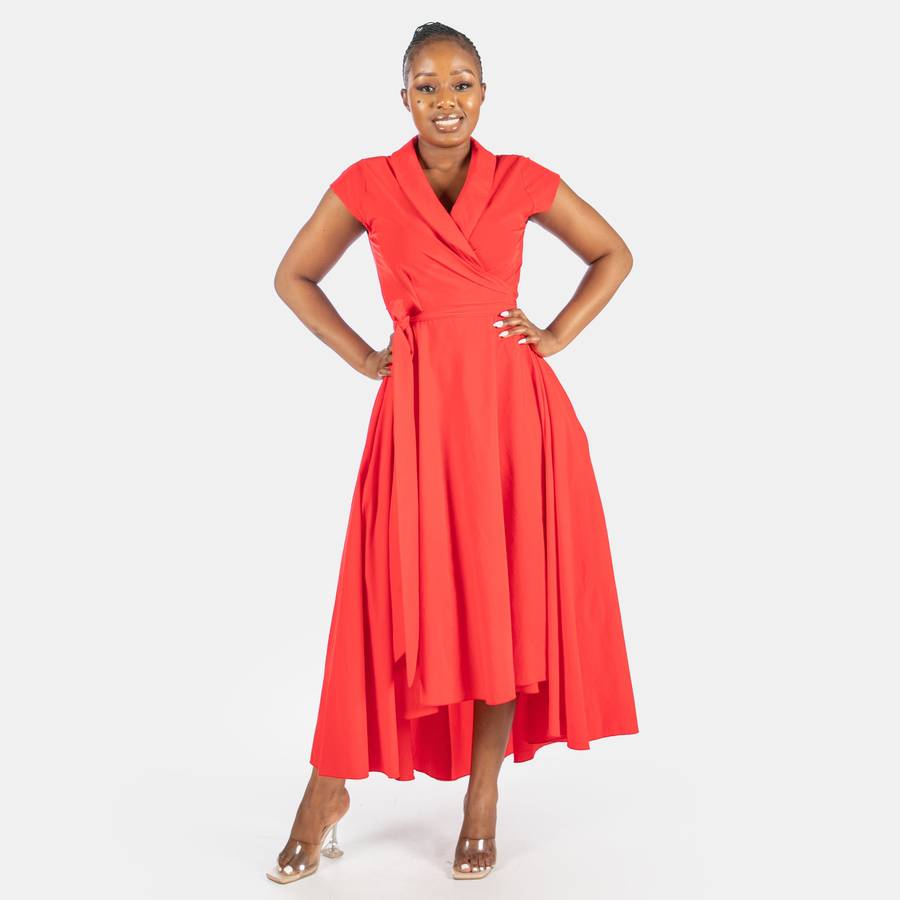 Women's Summer Monroe Wrap Dress - Red
