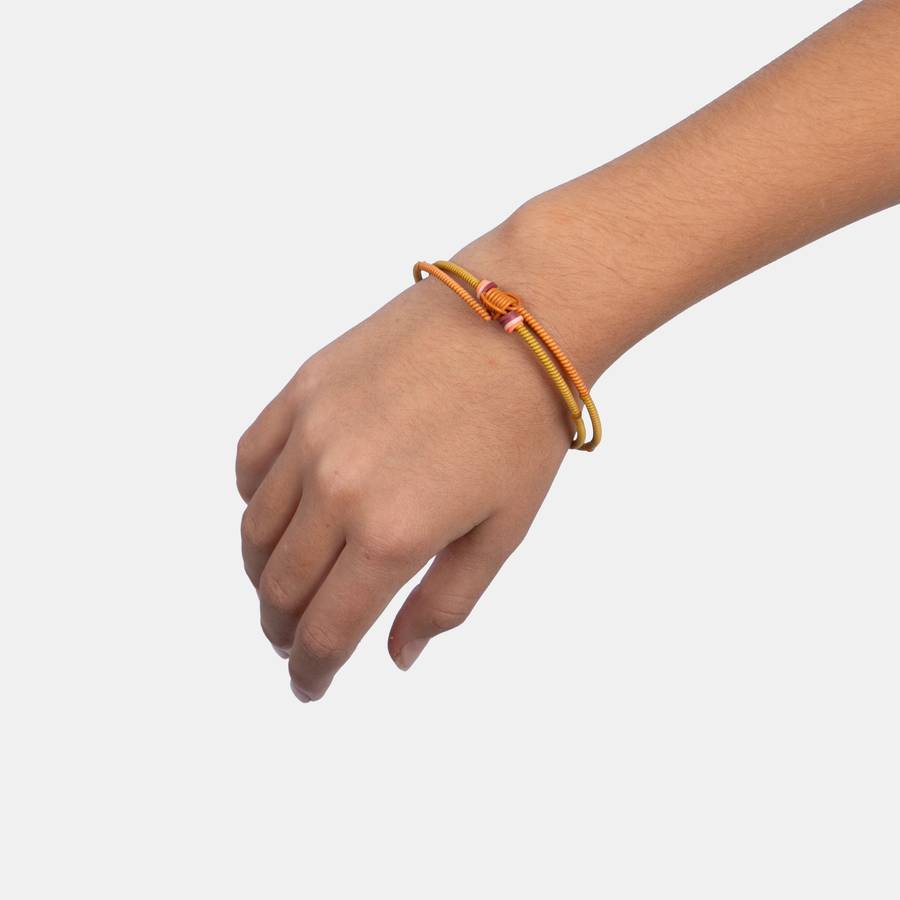 Women's Double Snake Bracelet Twist Scoobie Wire Design