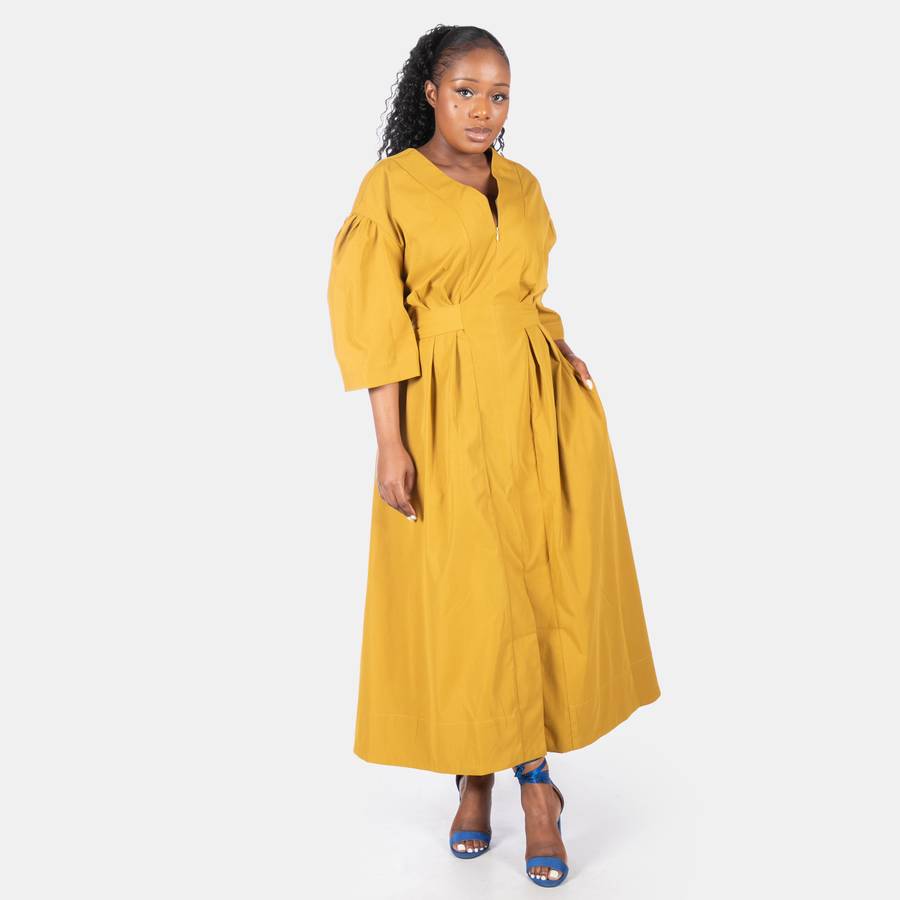 Ladies Rosebella Dress - Mustard