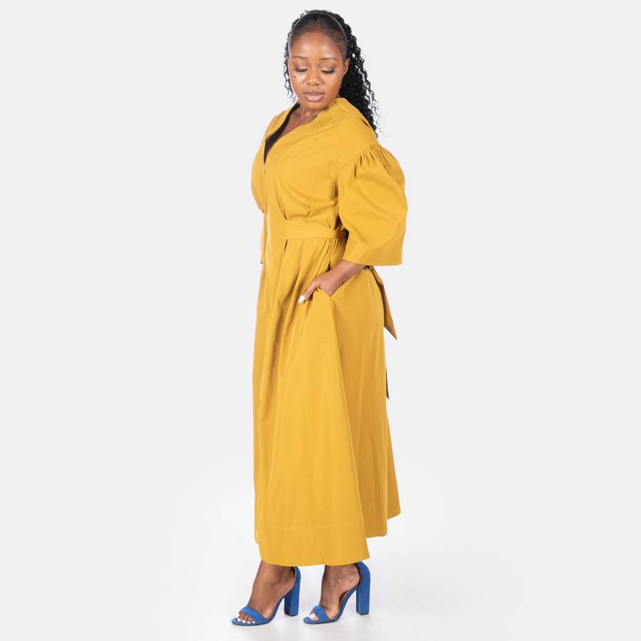 Ladies Rosebella Dress - Mustard