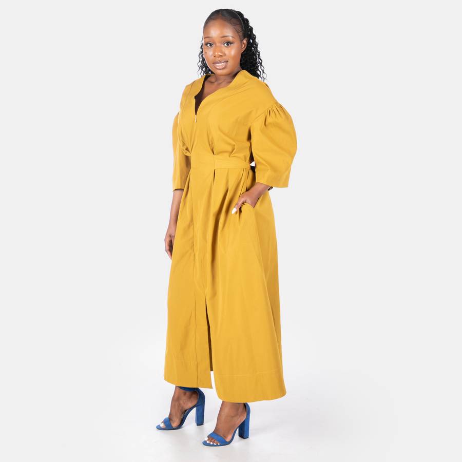 Ladies Rosebella Dress - Mustard