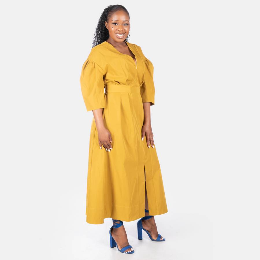 Ladies Rosebella Dress - Mustard