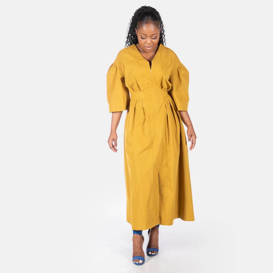 Ladies Rosebella Dress - Mustard
