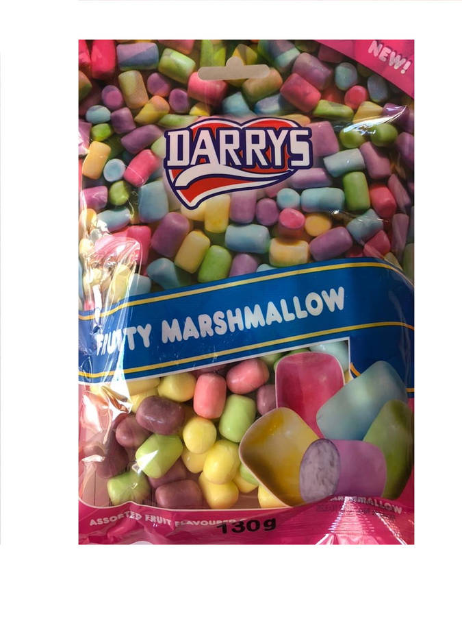 Darrys Fruit Candy Coated Mallows 130g
