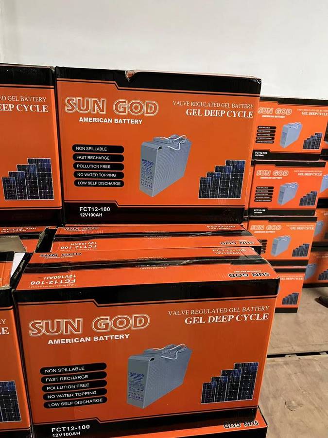 100ah 12v SUN GOD Slimline Gel Batteries