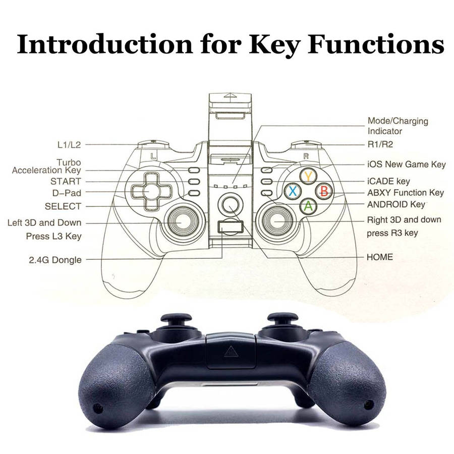 2.4G Wireless Bluetooth Android Game Controller?BRHE Mobile Gaming Controller Wired Gamepad for A...