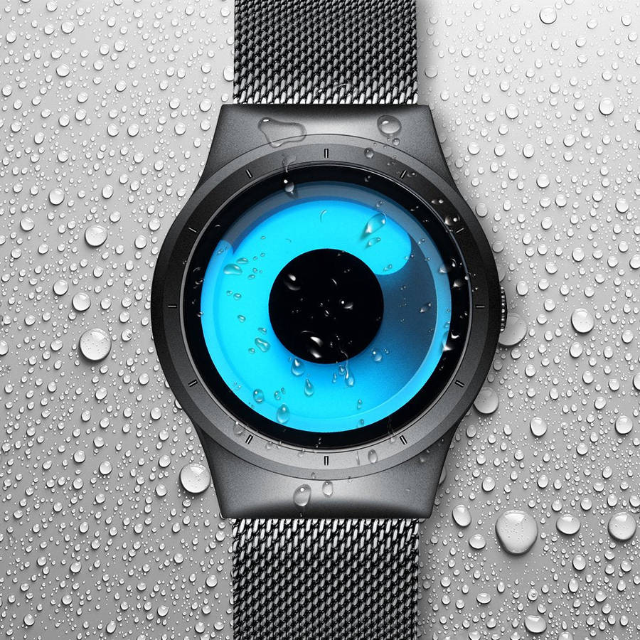 Mens Black Watches Men Waterproof Unique Design Cool Wrist Watch Stainless Steel Mesh Watch for M...