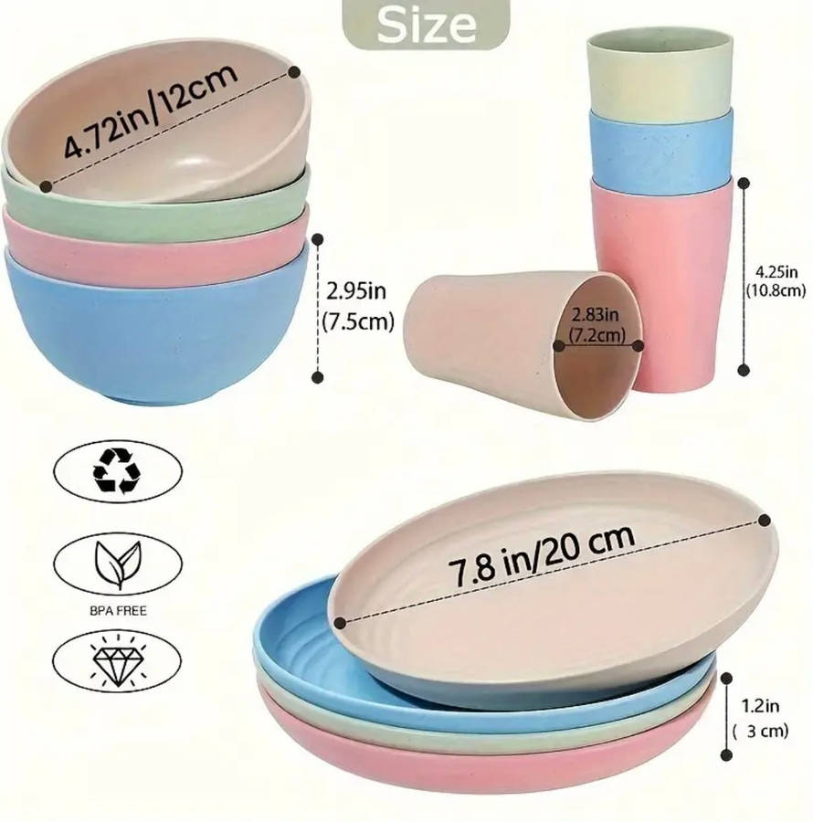 Plastic Kids Dinner Set