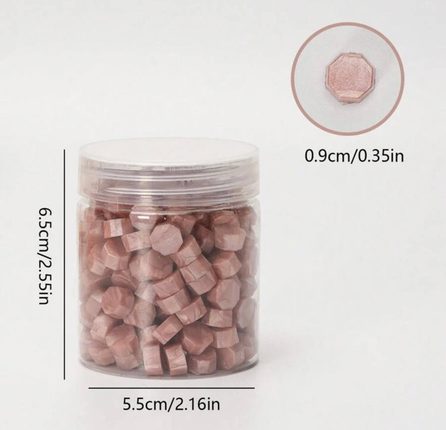 200pc RoseGold Wax Beads In a tin