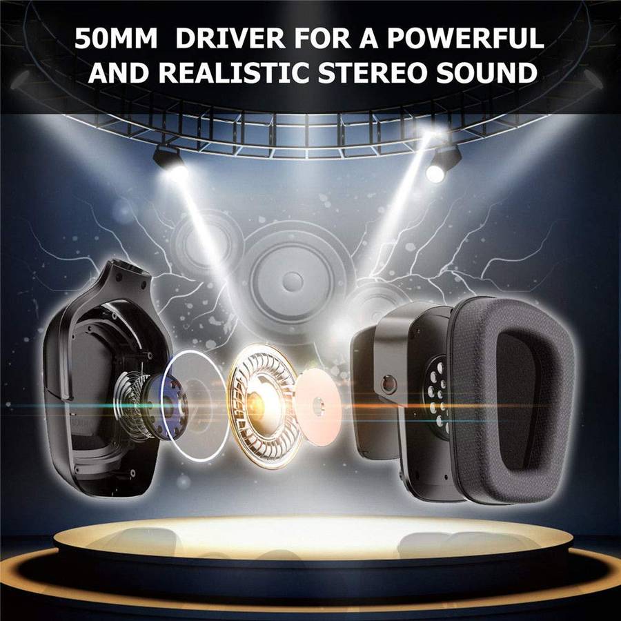 Onikuma K20 Gaming Headset Over-Ear Headphones With Microphone - Black - CAMO GREY