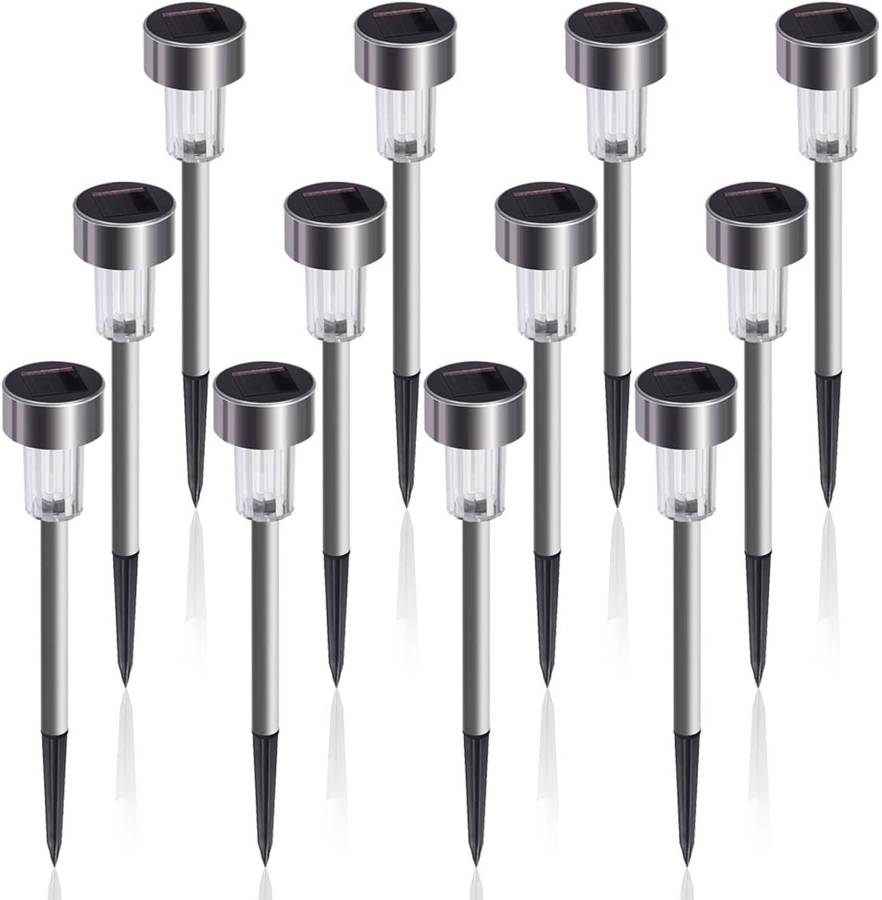 Lumina Mini Solar Light Outdoor LED Stainless Steel Light 12 Pack