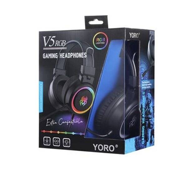 V5 RGB Game Headphones For Pc - Black
