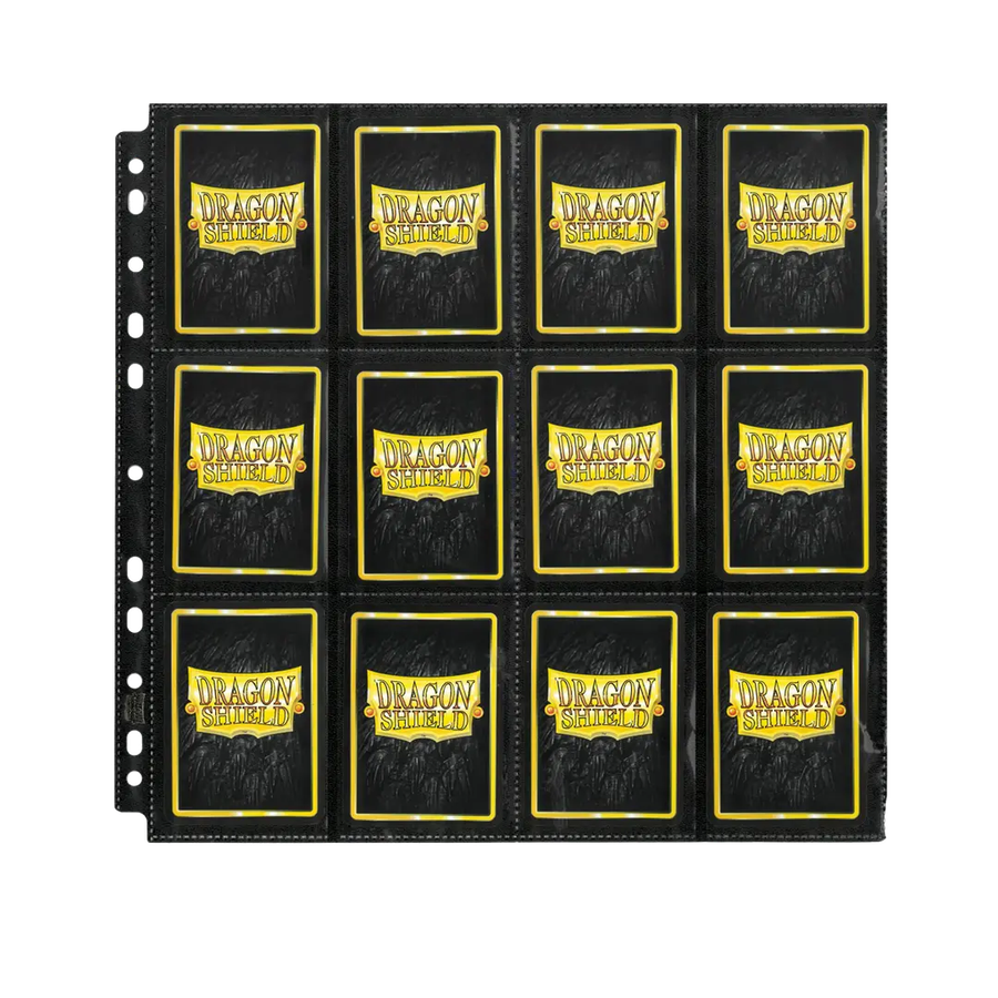 Dragon Shield Sideloading 24 Pocket Pages - BLACK (50 pages)