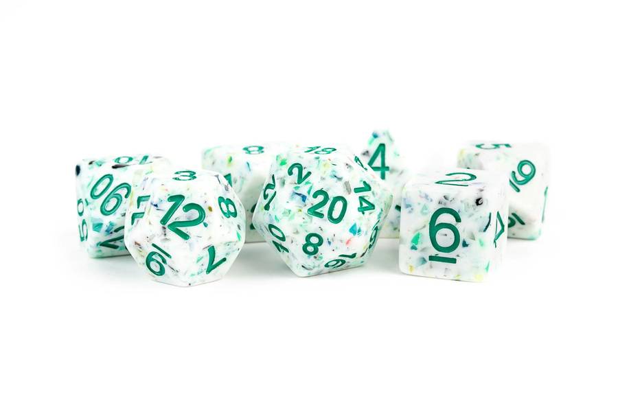 Recycled Rainbow - 16mm Resin Dice Set