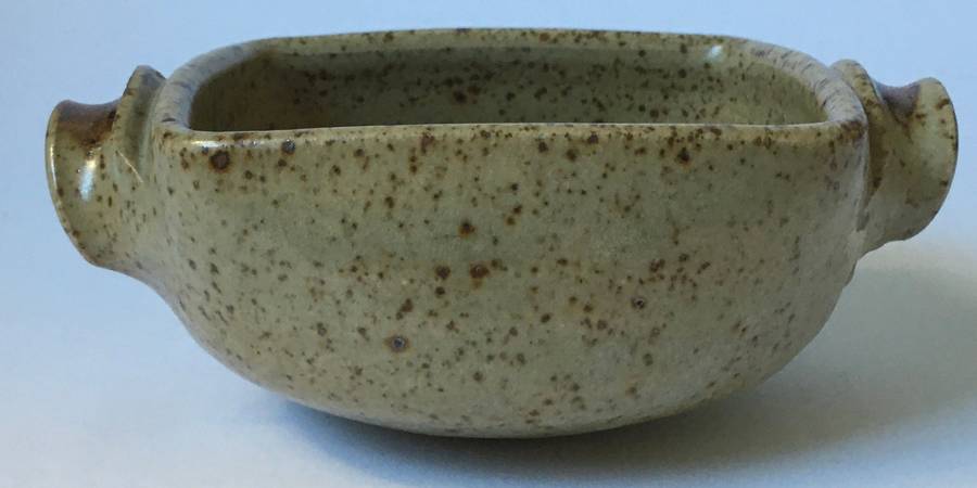 Kolonyama Pottery from Lesotho -Two handled soup bowl - Hand made studio art pottery