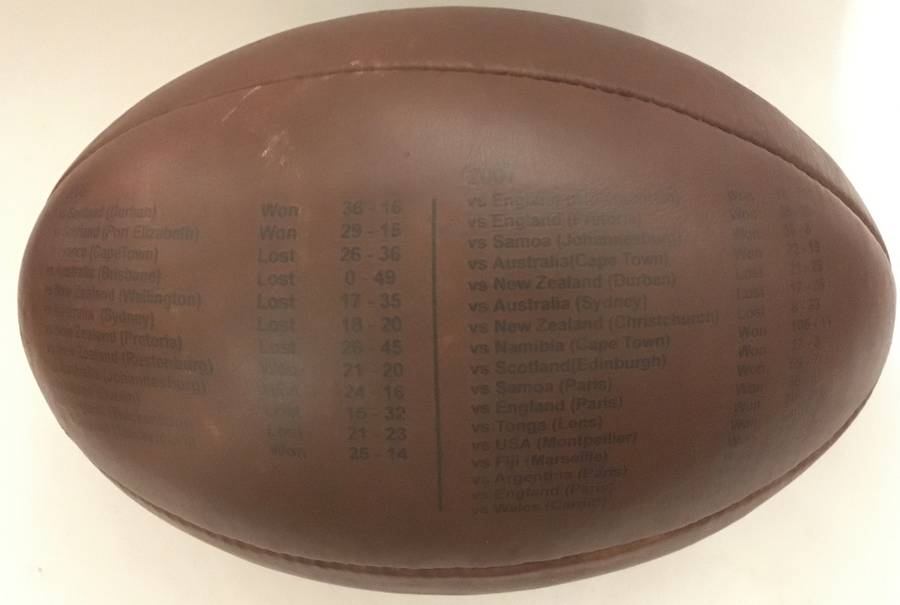 Springbok Rugby Ball - Genuine leather - Jake White 3007 world cup winning coach