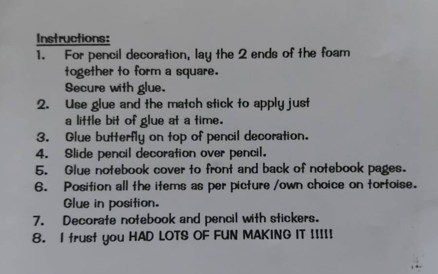 Notebook & Pencil Craft Kit