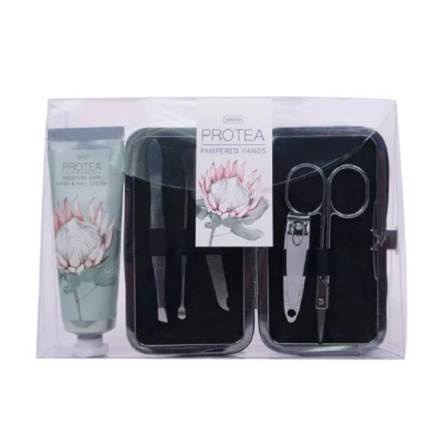 Protea Manicure Set and Hand & Nail Cream (30ml)