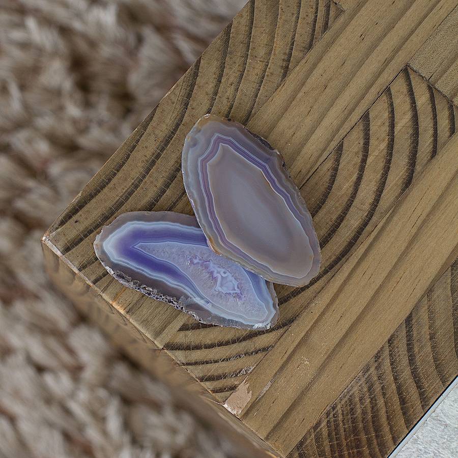 Agate Slice - Purple - Size 1 (6cm x 3cm)