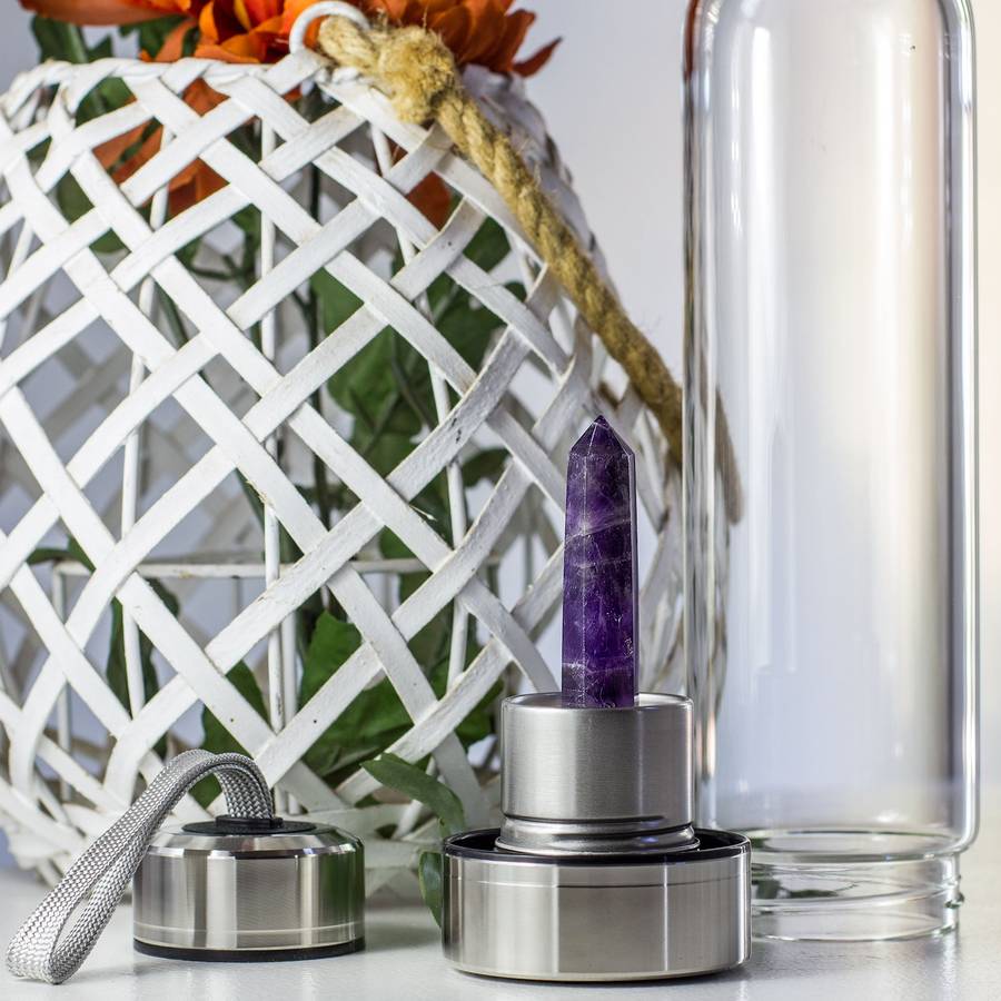 Crystal Essence Water Bottle - Amethyst