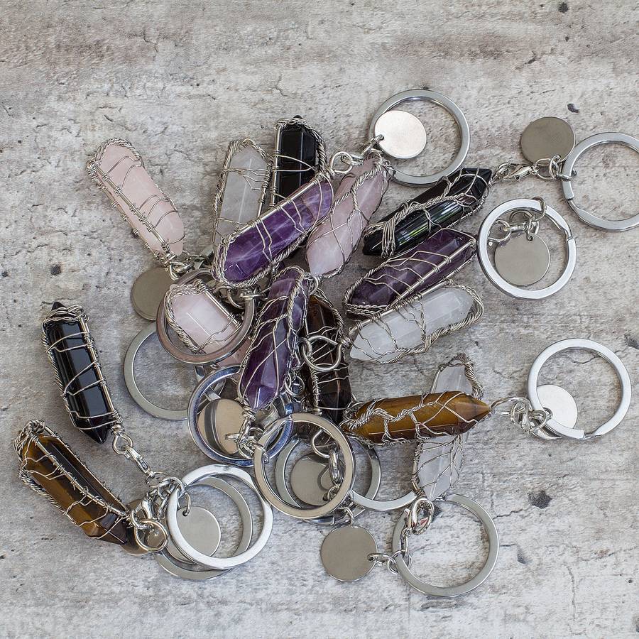 Hexagonal Keyring - Amethyst