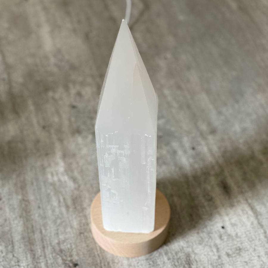 Selenite Lamp - Pencil Point Large