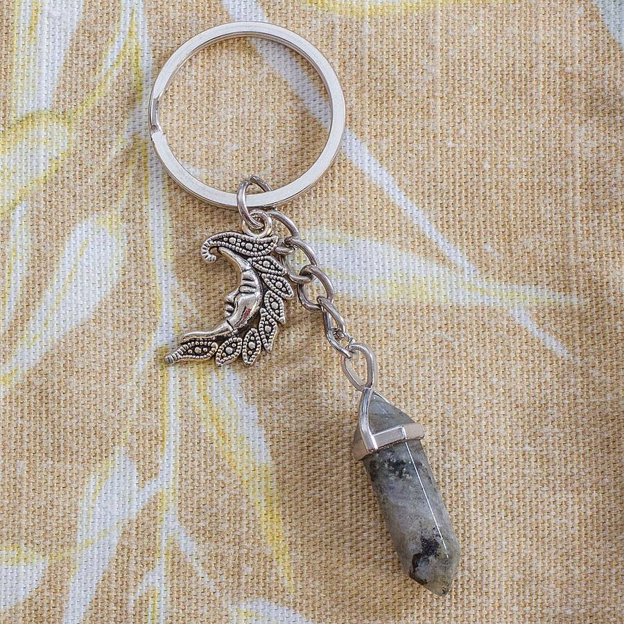 Moon Keyring - Labradorite