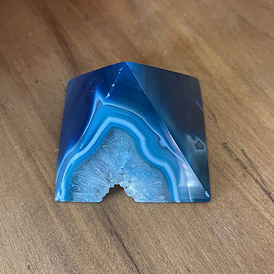 Agate Pyramid - Blue