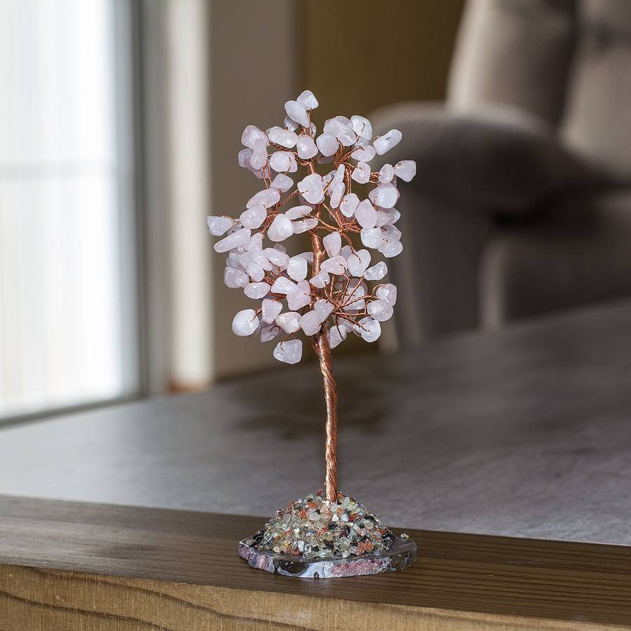 Crystal Chip Tree - Rose Quartz