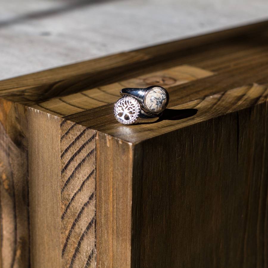 Tree of Life Adjustable Ring - Picture Stone