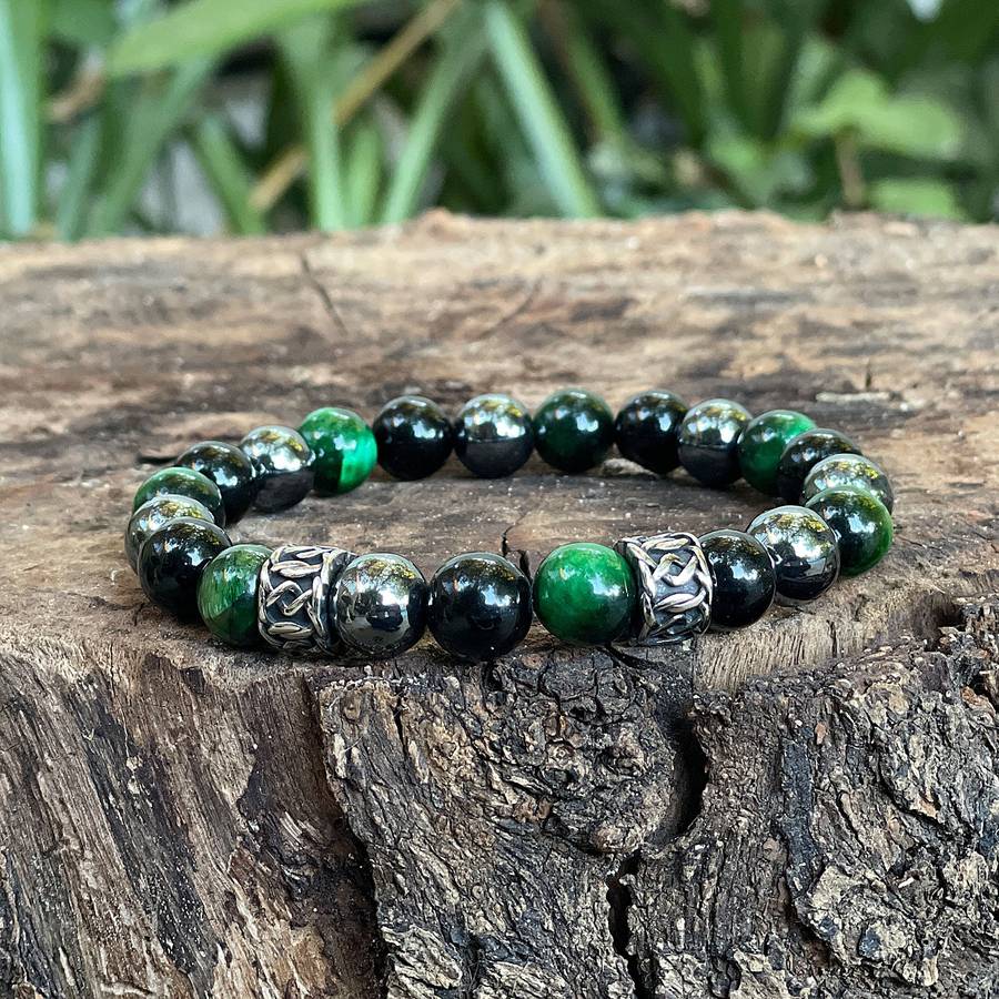 The Triple Protection Bracelet (10mm) Green