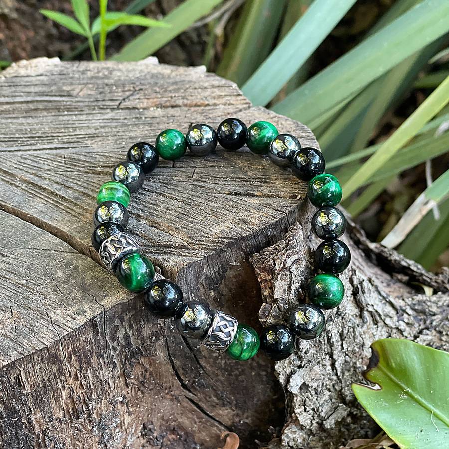 The Triple Protection Bracelet (10mm) Green