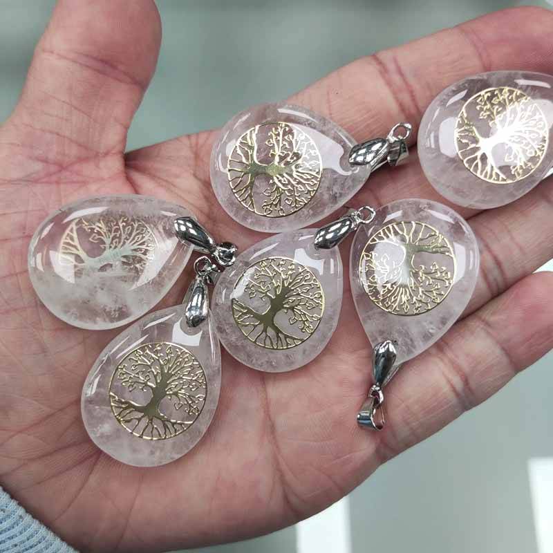 Water Drop Necklace - Clear Quartz