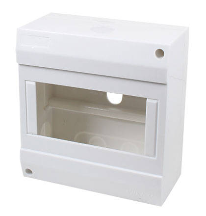 White Modular Din Db 6-Way Surface Mount