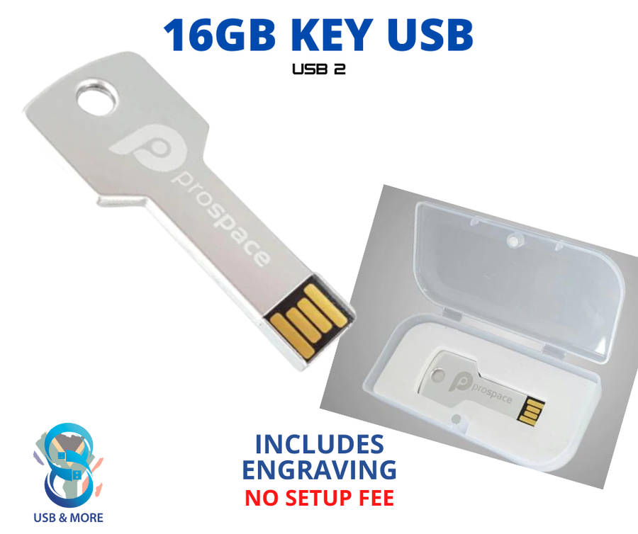 16GB Key USB Includes Engraving