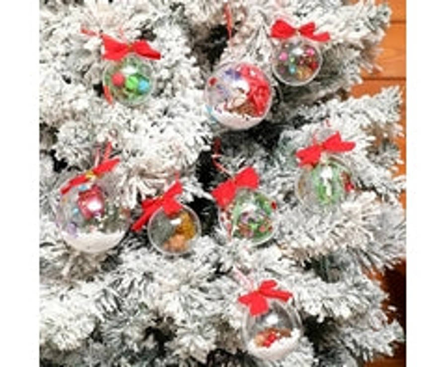 5-Pack Fillable Christmas Bauble Set
