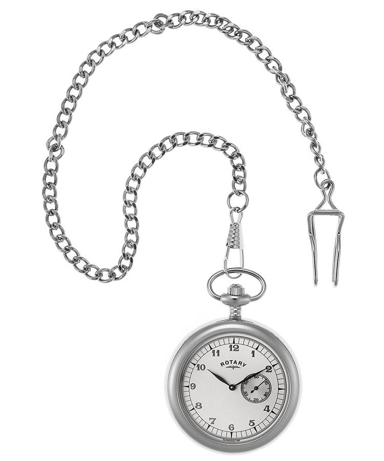 Rotary MP00730/18Pocket watch, metal bandsilver