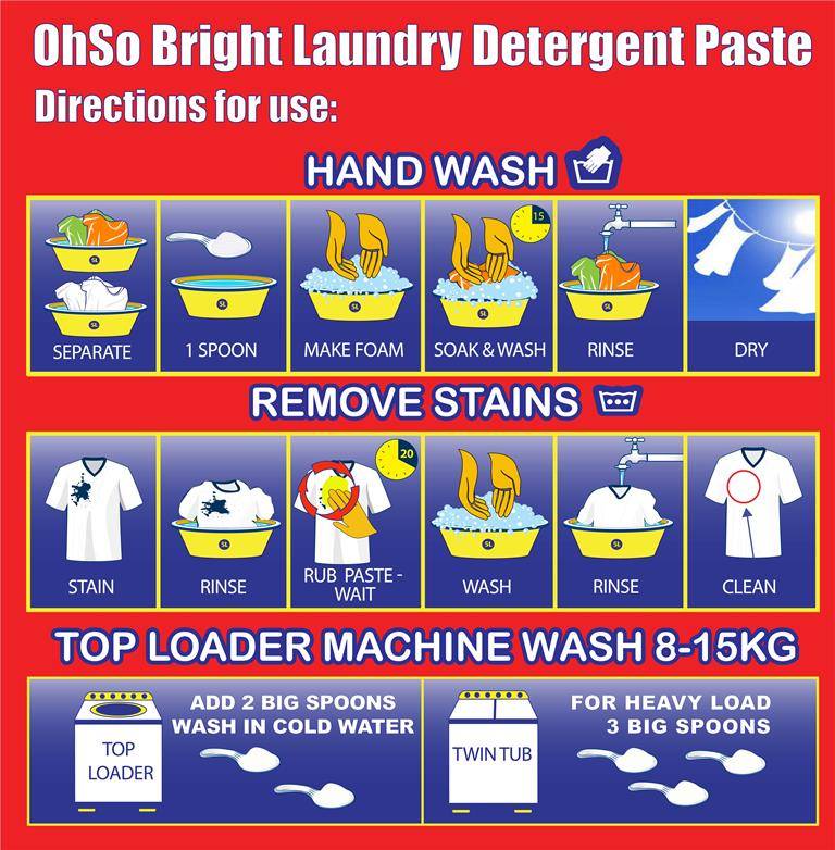 OhSoBright 1kg Laundry Detergent Washing paste