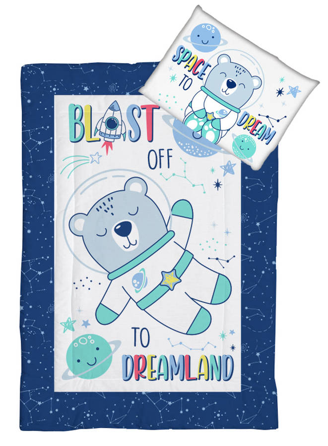 Baby Space Bear Cot Comforter Set