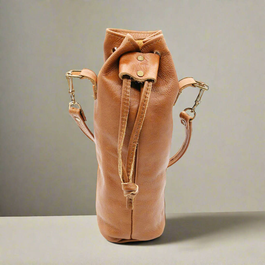 Vintage Leather Vino Wine Bottle holder