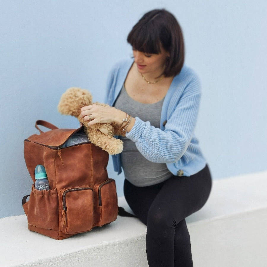 Luna Leather Nappy Backpack