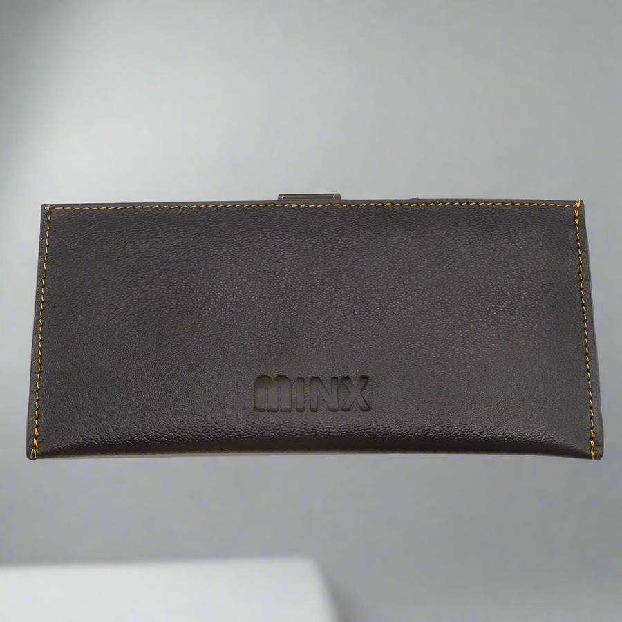 Sleek Black Leather Ladies Wallet