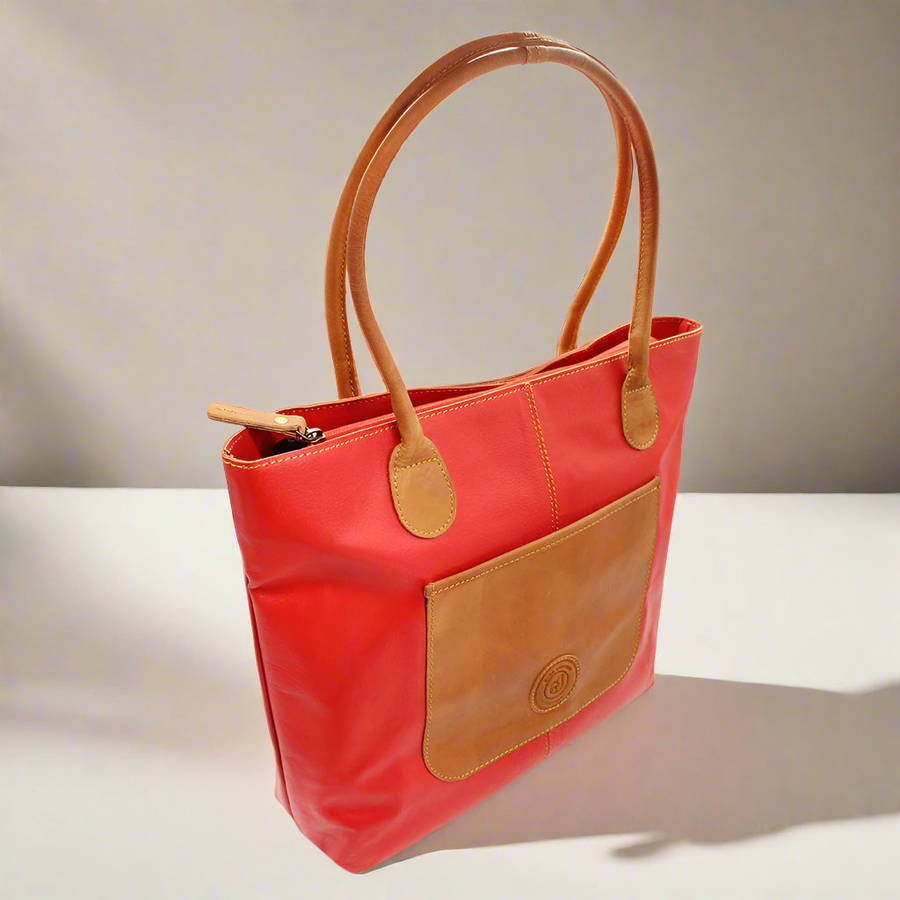 Ruby Leather Handbag
