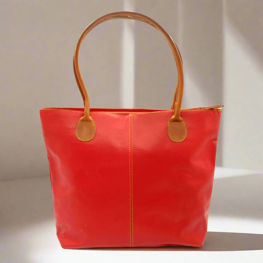 Ruby Leather Handbag